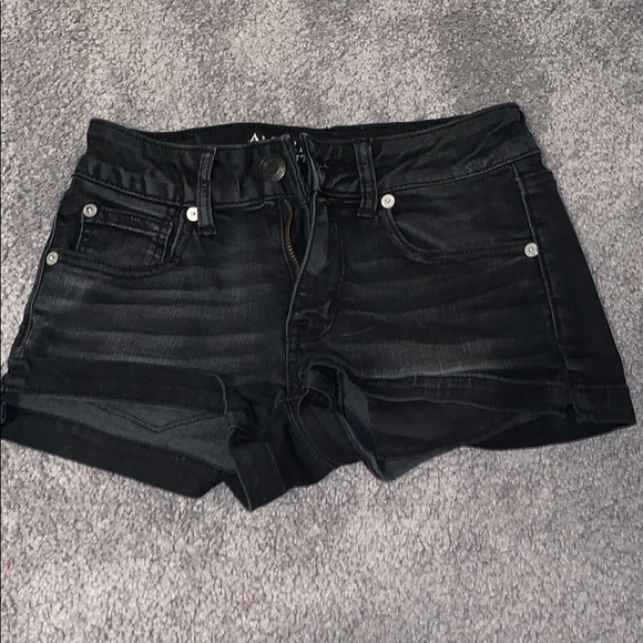 Black Shortie American Eagle Shorts - Picture 1 of 4
